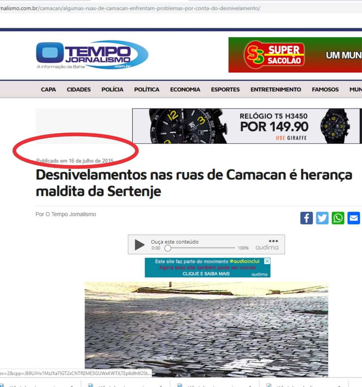 Camacã: Ruas de Camacã seguem em recuperação, mas tem gente prejudicando a conclusão